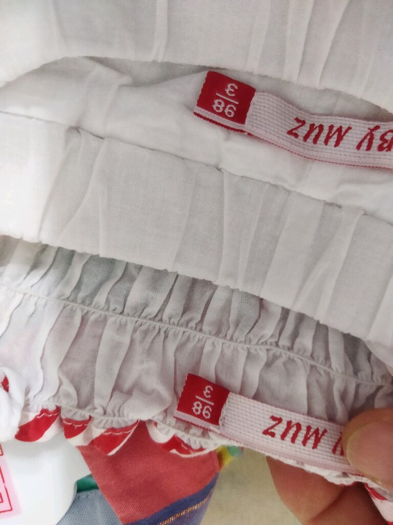 kırmızı Beyaz çizgili 3 yaş kız çocuk bermuda kapri ikili takım - 8