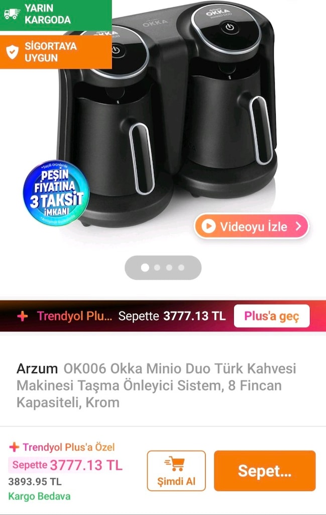 Arzum minio duo çift Türk kahvesi makinesi - 6