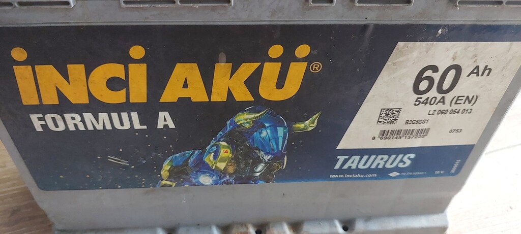 İNCİ AKÜ 60 AMP SAĞLAM ŞARZI YOK SADECE - 3
