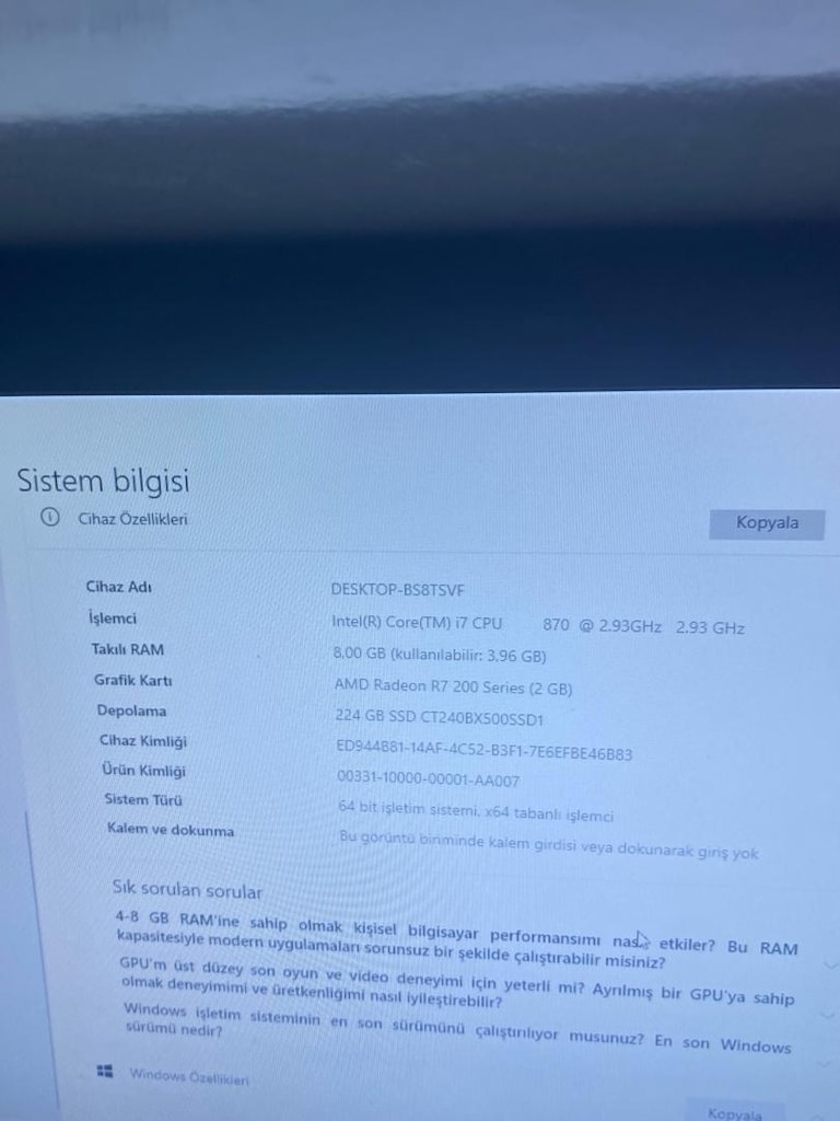 PC Bilgisayar Son fiyattır herşey dahil verilecektir pazarlık yoktur - 5