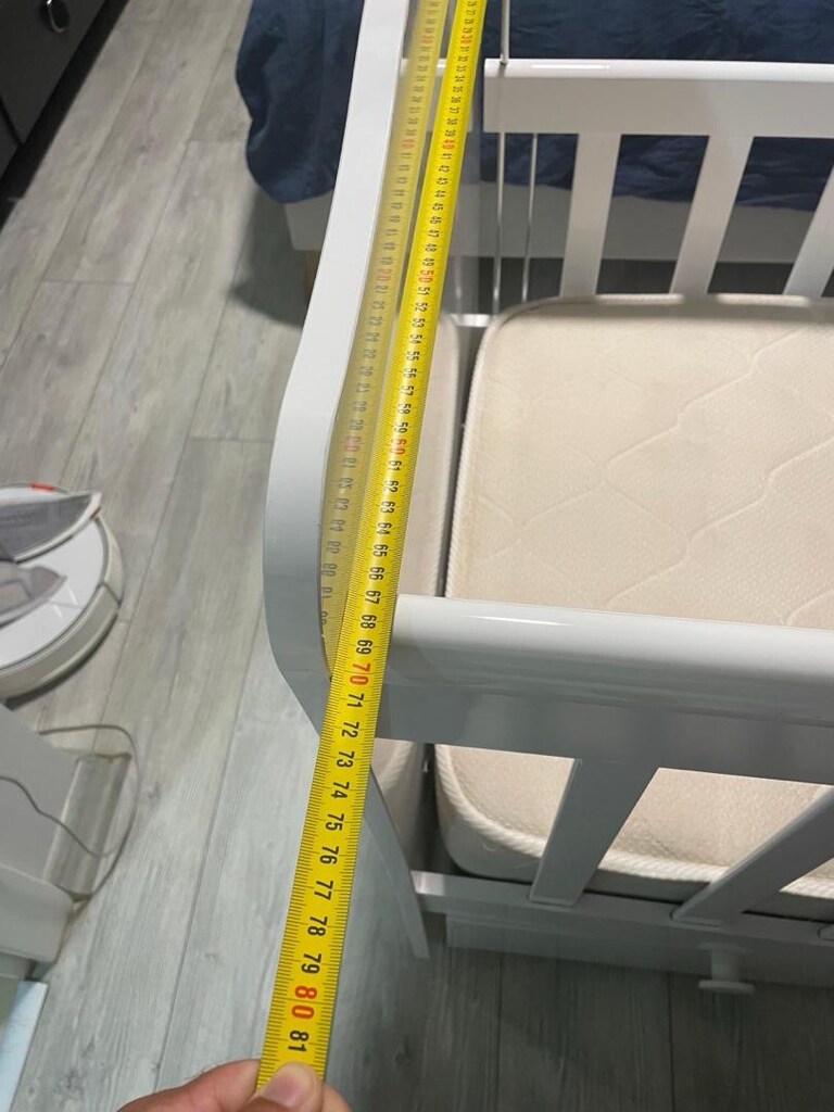 Vera Sallanır Çekmeceli Ahşap Bebek Beşiği - 8