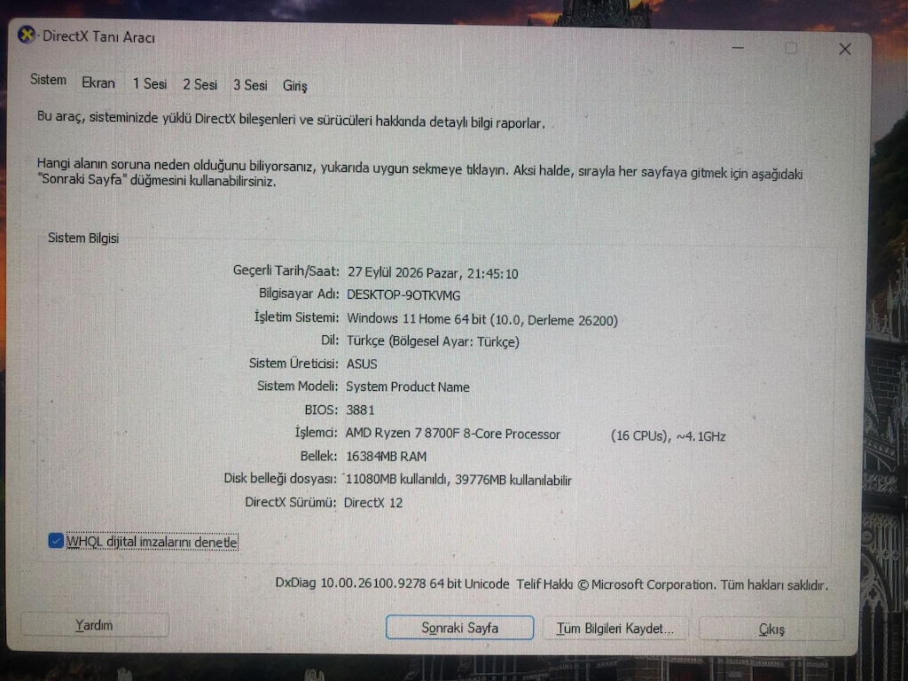 asus rtx4070 white edition ekran kartı full setup (pazarlık payı var) - 4