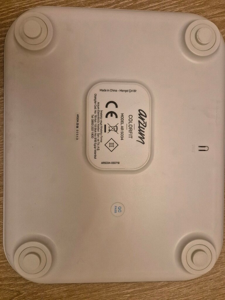 ARZUM COLORFIT PİLSİZ BASKÜL TARTI - 4