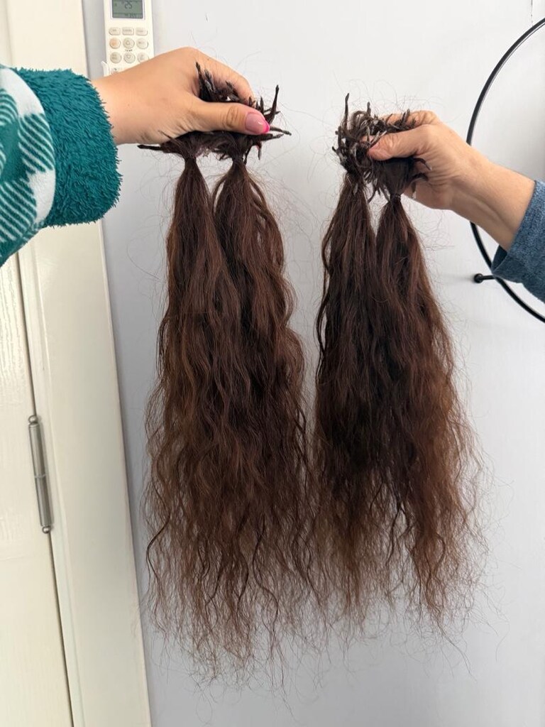 220 adet AFRO HER BİRİ 1 GRAM DOGAL KALİTELİ 70 cm SAÇ - 2