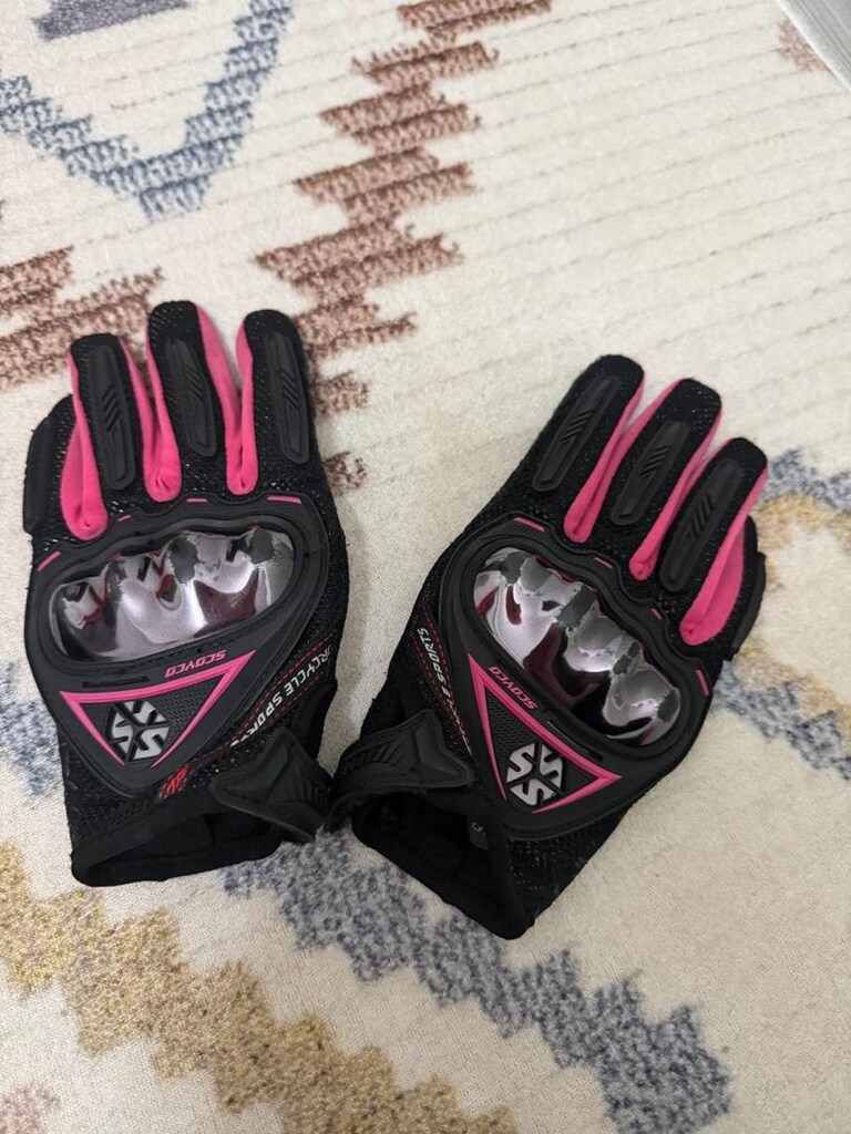 kadın motorcu montu kask eldiven - 7