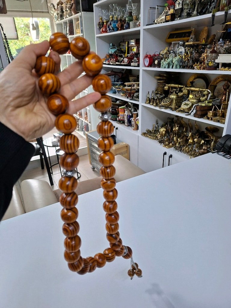 Ahşap Dev Boy Nostaljik Dekoratif Tesbih