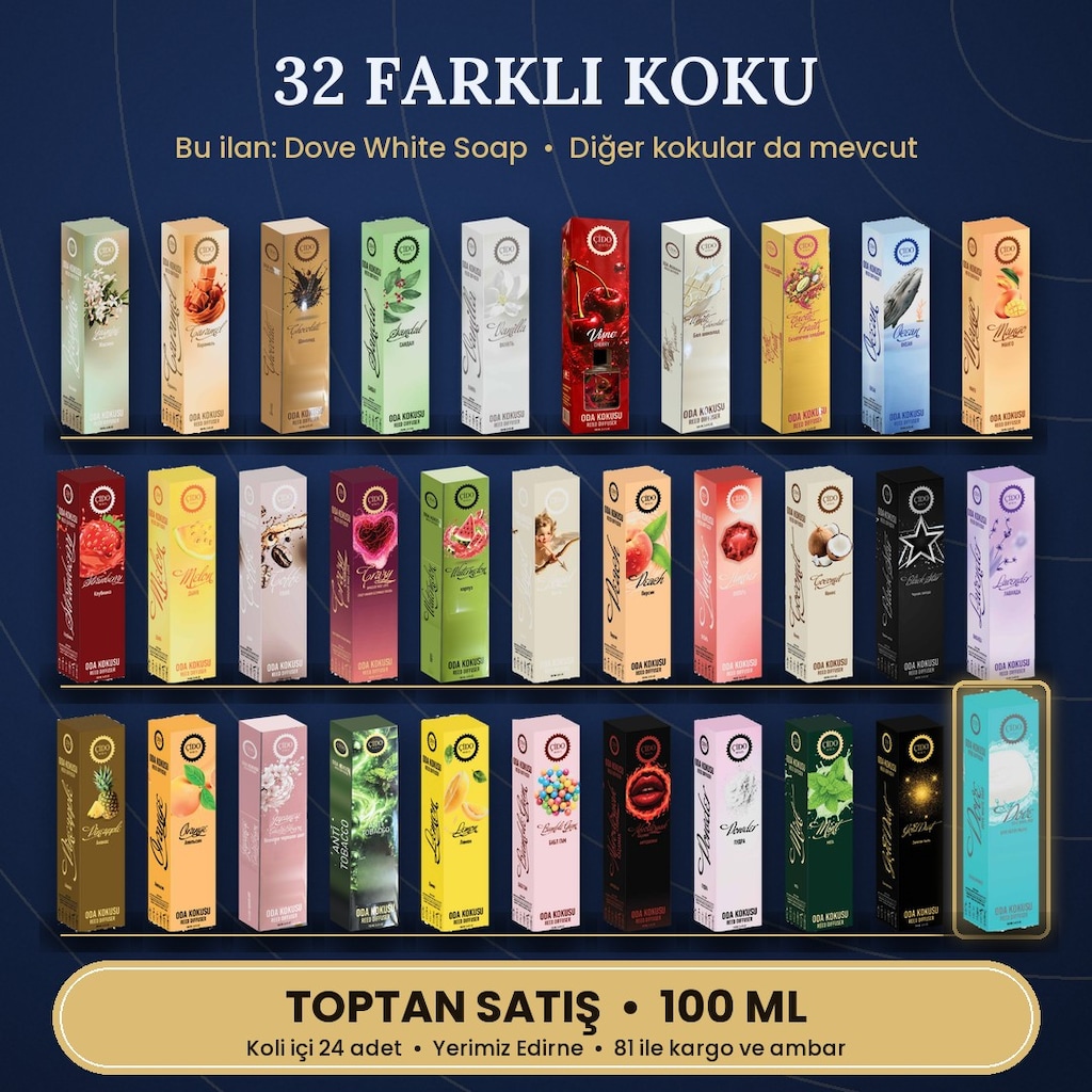 ÇİDO MİRİS DOVE WHİTE SOAP ODA KOKUSU 100ML TOPTANCIDAN - 3