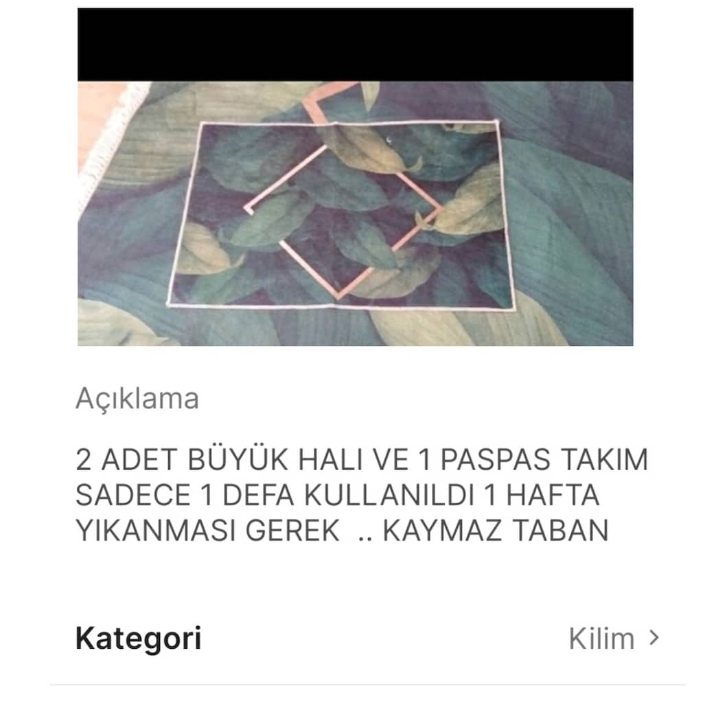 Yeşil Yaprak Desenli Kilim - 8