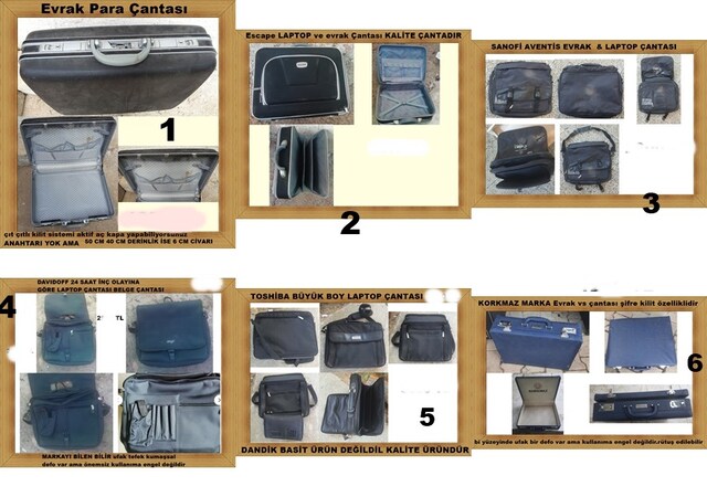 LAPTOP VS EVRAK ÇANTALARI DETAYLAR RESİMLERDE VE AÇIKLAMADA