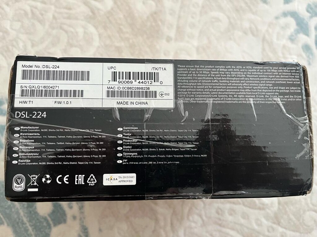 ASUS Wireless-AC750 (DSL-AC51) model VDSL/ADSL Modem Router - 4