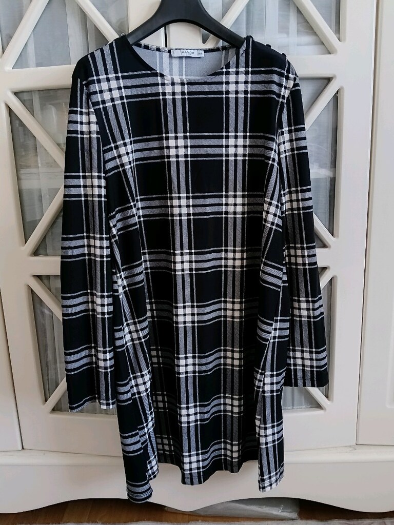 Mango Ekoseli Tunik elbise - 2