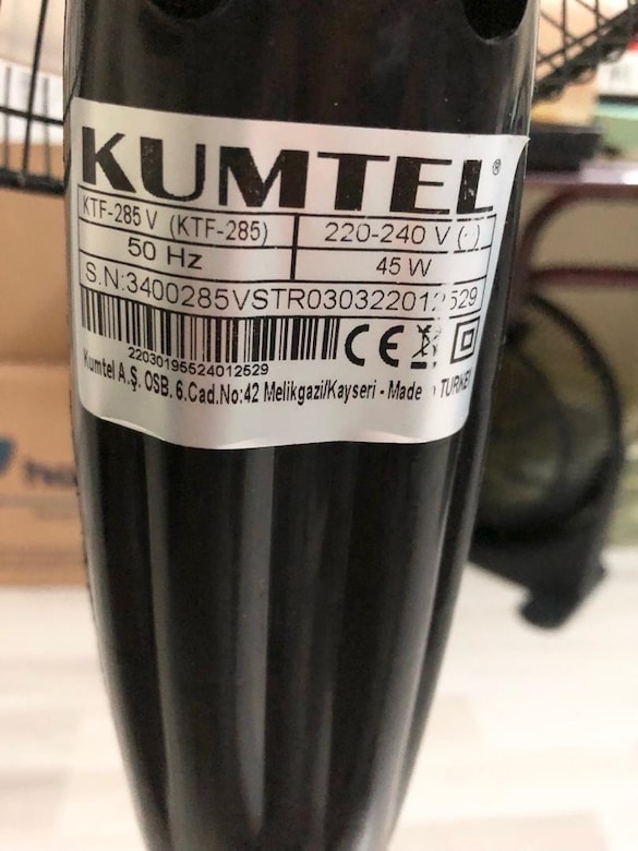 KUMTEL Kaliteli ayaklı vantilatör deneyerek verilecektir - 3