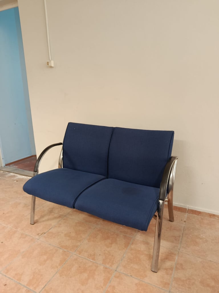 KLAS OFİS ÜSKÜDAR MAVİ İKİLİ BEKLEME SANDALYESİ - 3