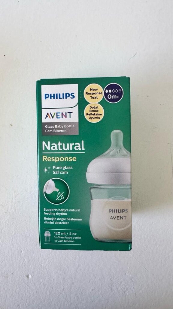 Avent 120 ML Cam Biberon yanında 0-6 ya da 6:18 ay emzik hediye - 2