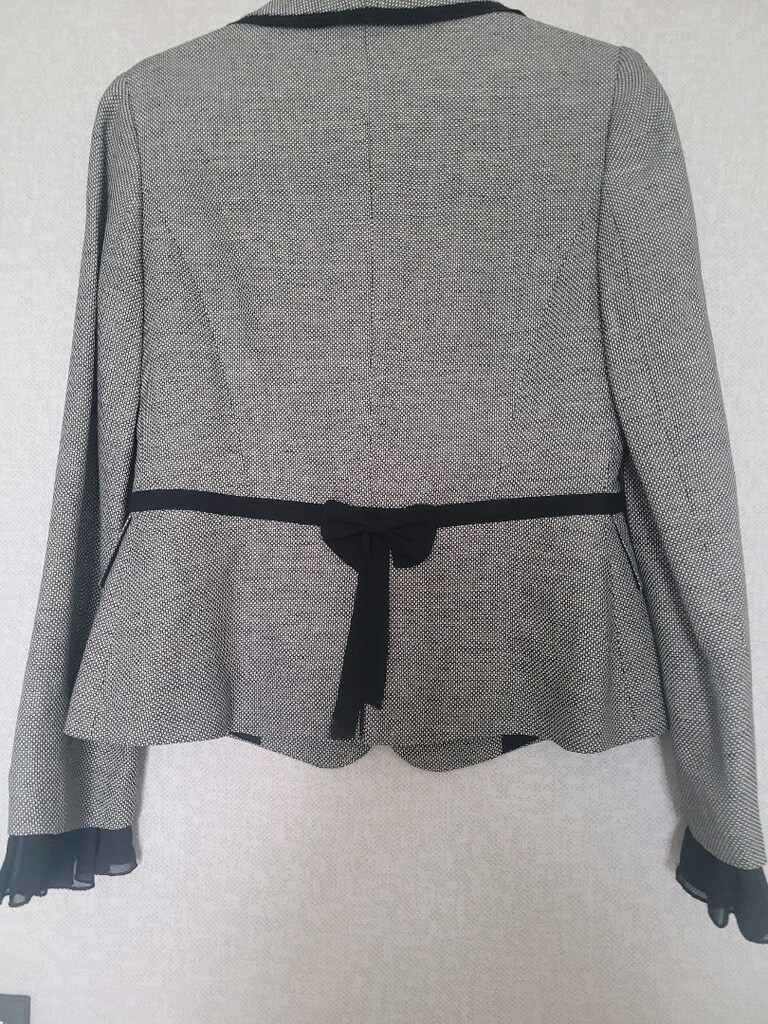 Gri Siyah 38 Beden Blazer Şık Ceket - 8