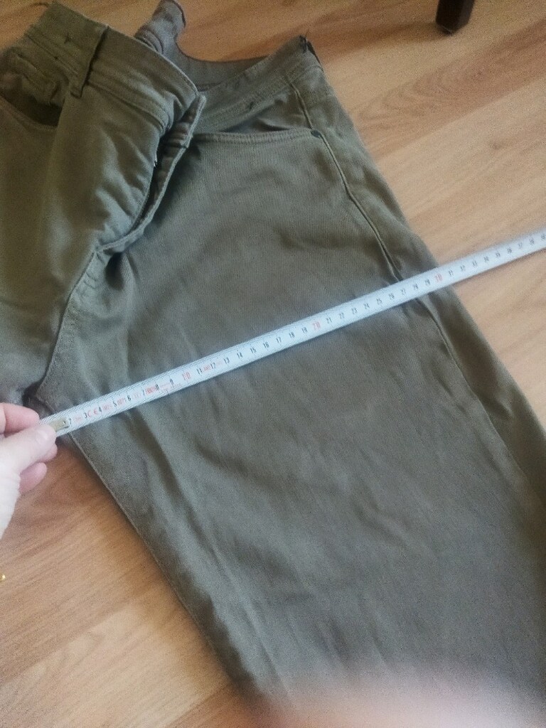 ölçüler görsellerde mevcut 42 44 beden uyumlu haki renk keten pantolon - 4