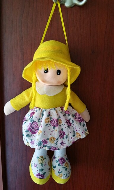 Sarı Çiçekli Elbise Bebek Oyuncak