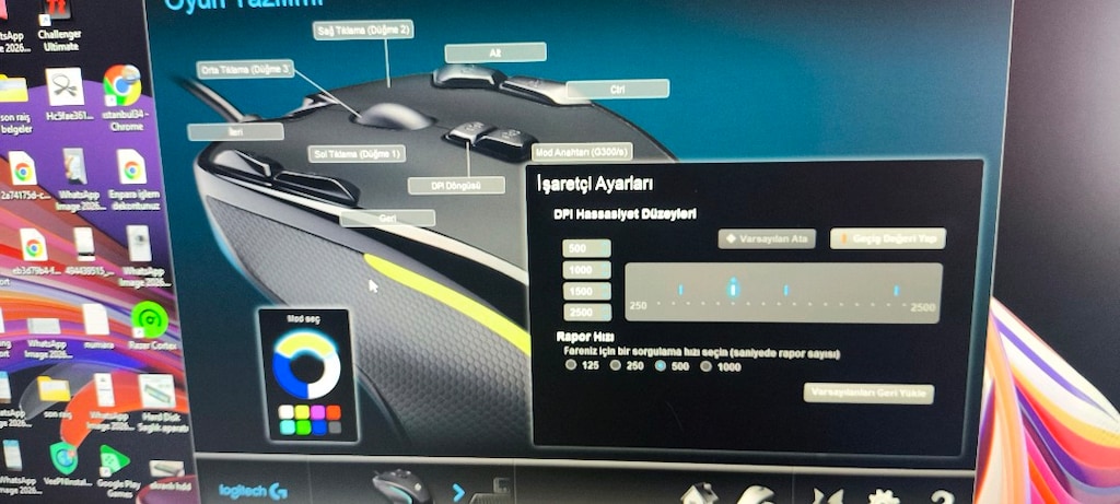 Logitech G300s kablolu optik oyuncu faresidir. - 10
