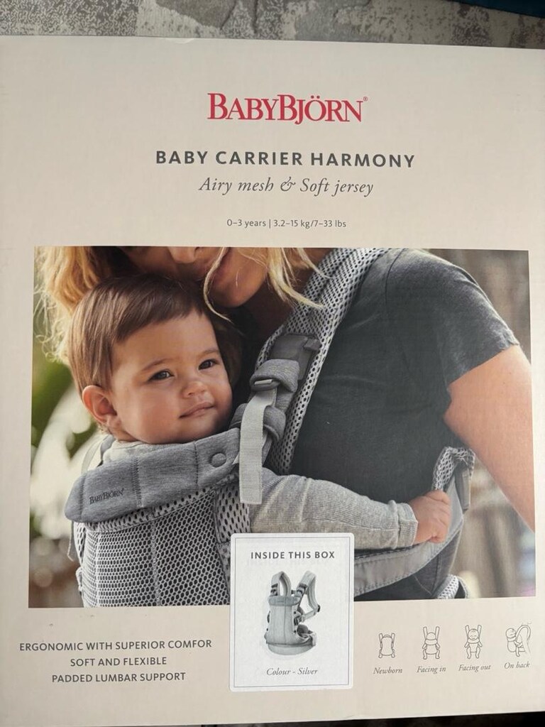 BabyBjörn Harmony 3D Mesh Silver Kanguru 0-15 kg - 13