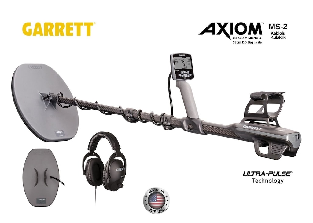 Garrett Axiom Pulse Induction Altın ve Define Dedektörü (13x11" Mo... - 2
