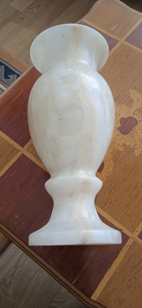 20 CM BÜYÜK BOY TEMİZ ONİKS MERMER VAZO&KUPA& KALEMLİK Ölçü resimlerde - 4