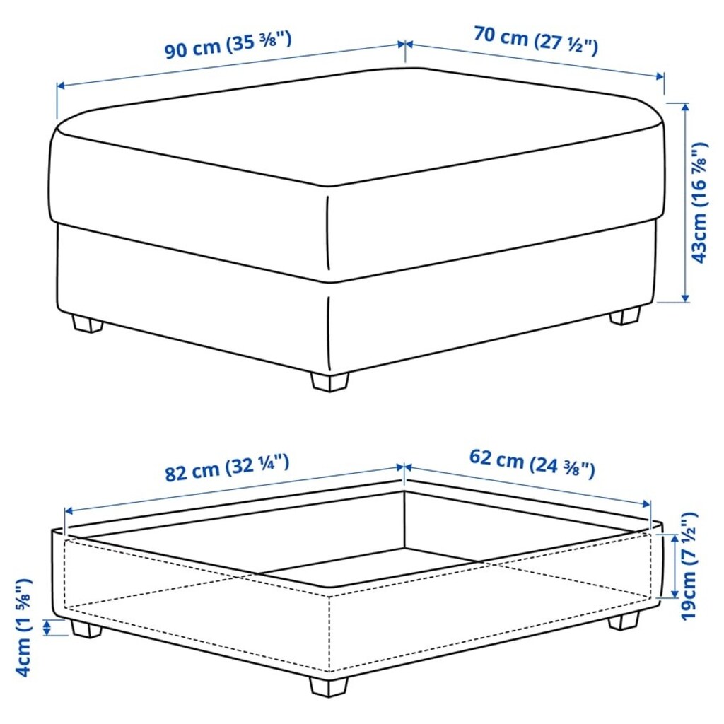 nakliye/montaj dahil ikea kivik puf cikolata kahve - 2