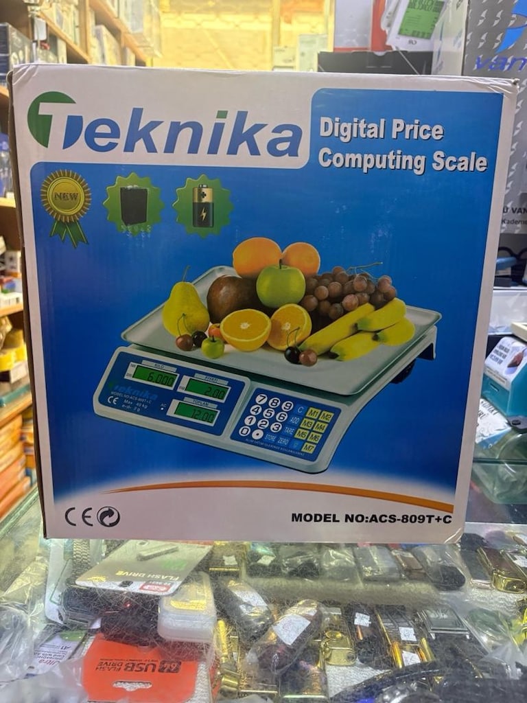 Teknika ACS-809T+ Dijital Terazi 40 Kg – Fiyat Hesaplamalı Profesyonel - 7