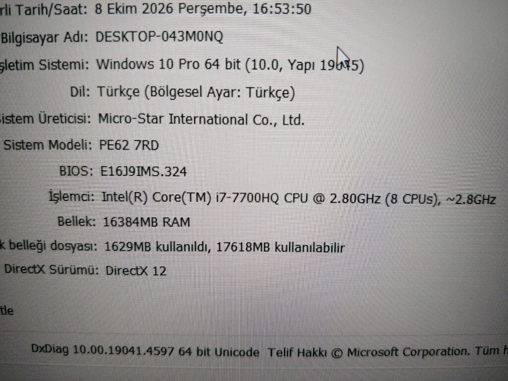 MSI prestige gaming oyuncu laptop SSD ve HDD var - 13
