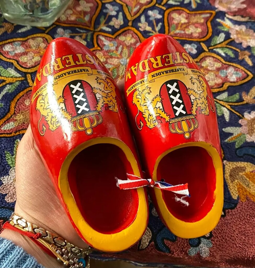 AMSTERDAM Ahşap El Yapımı Vintage El Boyama Ayakkabı & Çift - 7