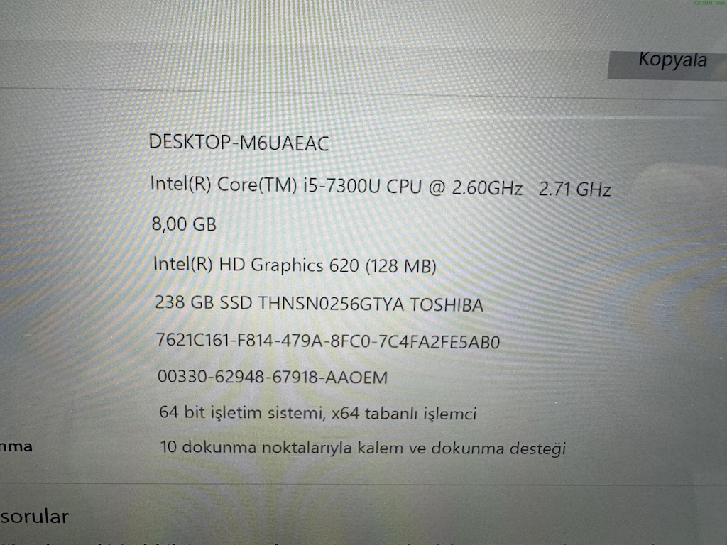 SURFACE İ5 7. NESİL 8 GB RAM 256 NVME DOKUNMATİK + KALEM - 6