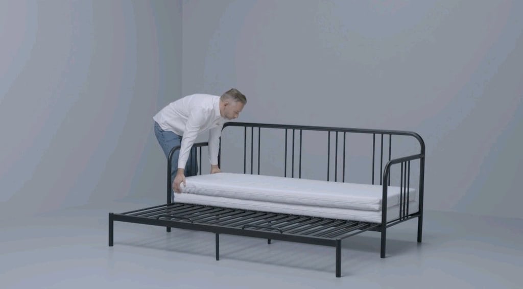 Sıfır Ayarında IKEA FYRESDAL Siyah Divan (Sadece 1 Kere Kullanıldı) - 5