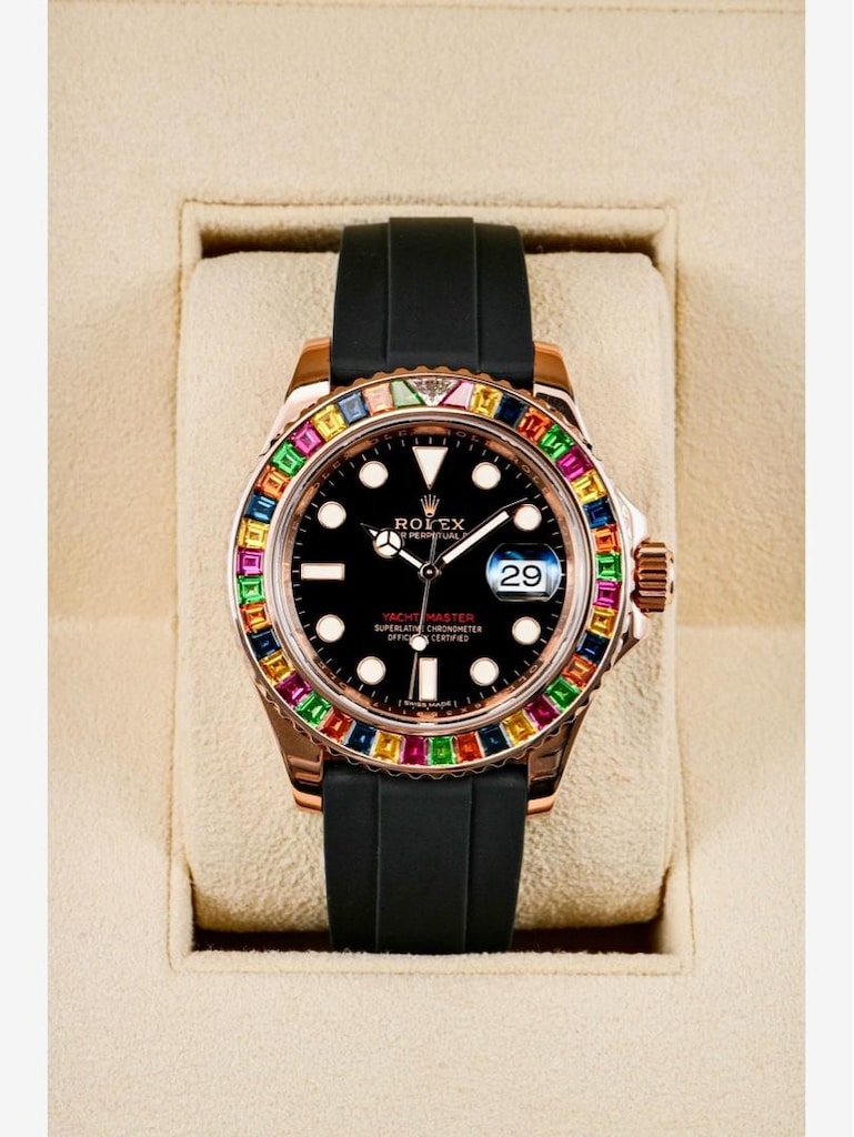 ‼İTHAL/SIFIR/UNİSEX/Lüx Rolex Yatch Master 18K Rose Gold,Tam Otomatik