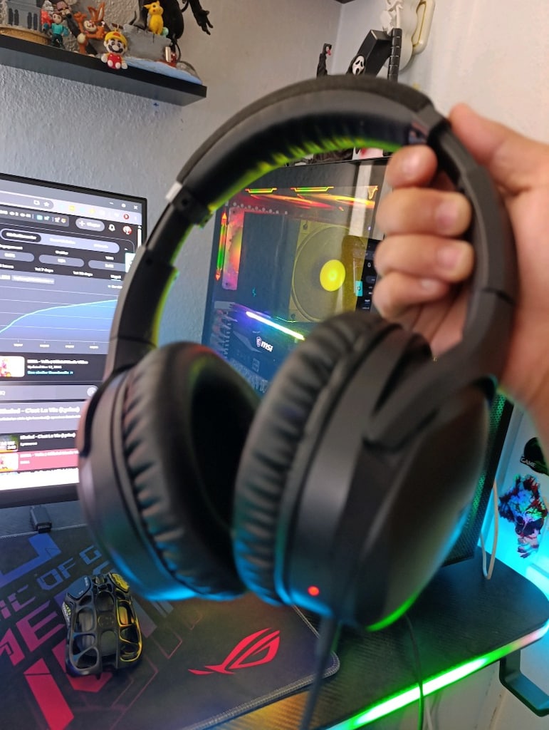 Asus Rog Strix fusion ıı 300 type c bağlantılı kablolu RGB kulaklık - 4