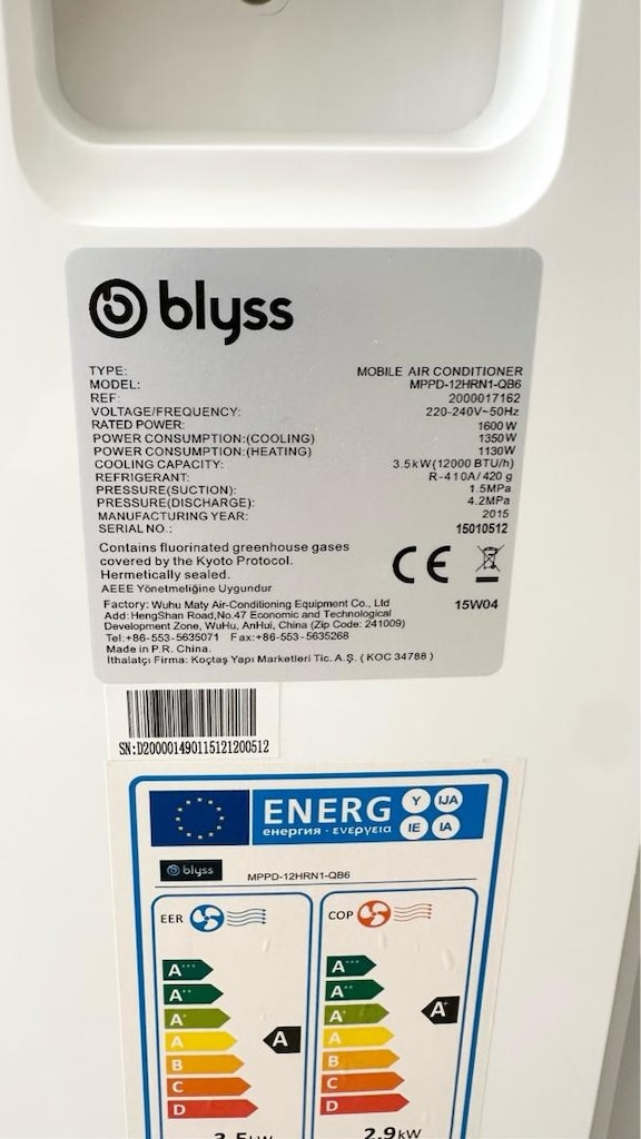 Blyss 12 Btu Mobil & Portatif Klima - 4