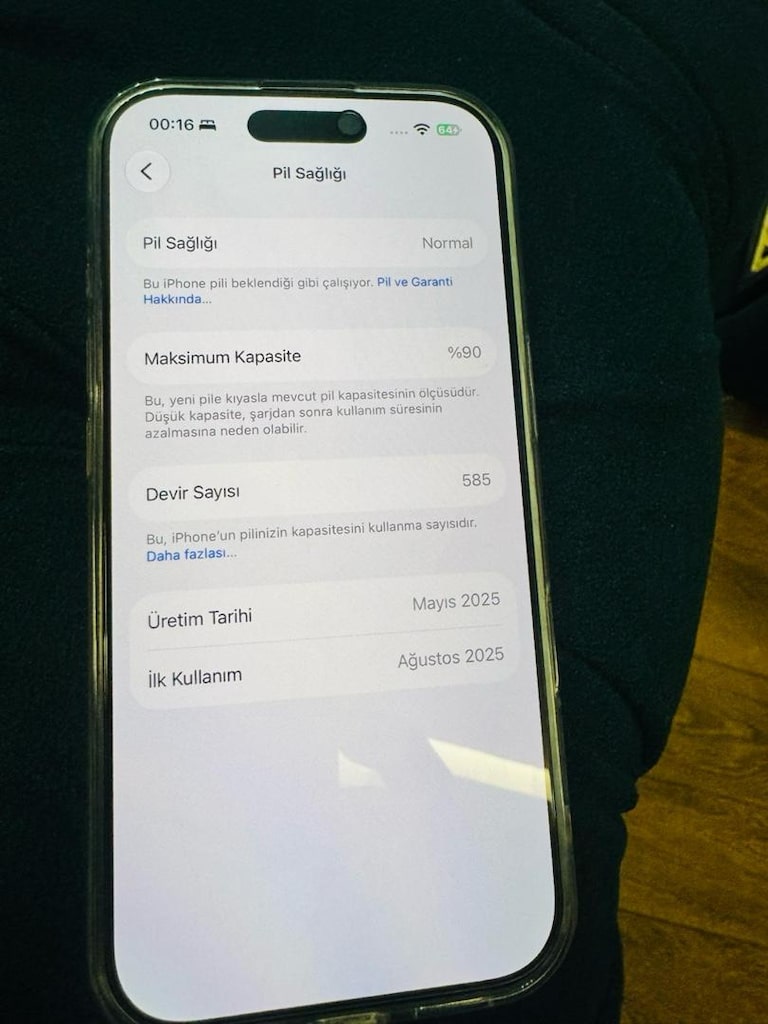 Apple iPhone 16 Pro 128 GB Çöl Titanyumu Pil %90 Temiz - 9