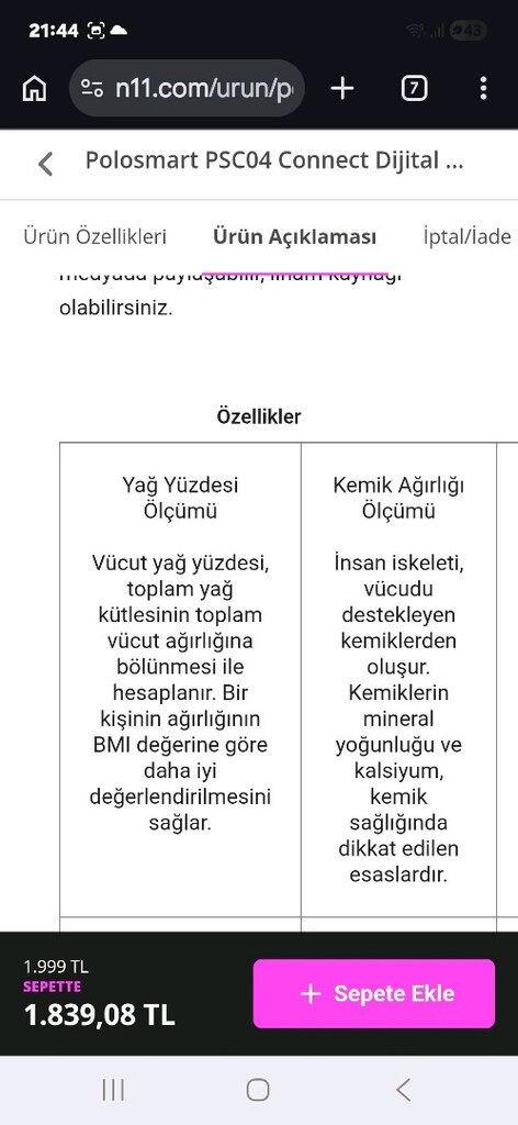 sıfır Bluetoothlu baskül - 5
