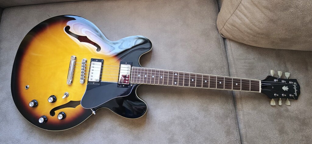 EPIPHONE ES-335 SEMI HOLLOW BODY VINTAGE SUNBURST ELEKTRO GİTAR - 3