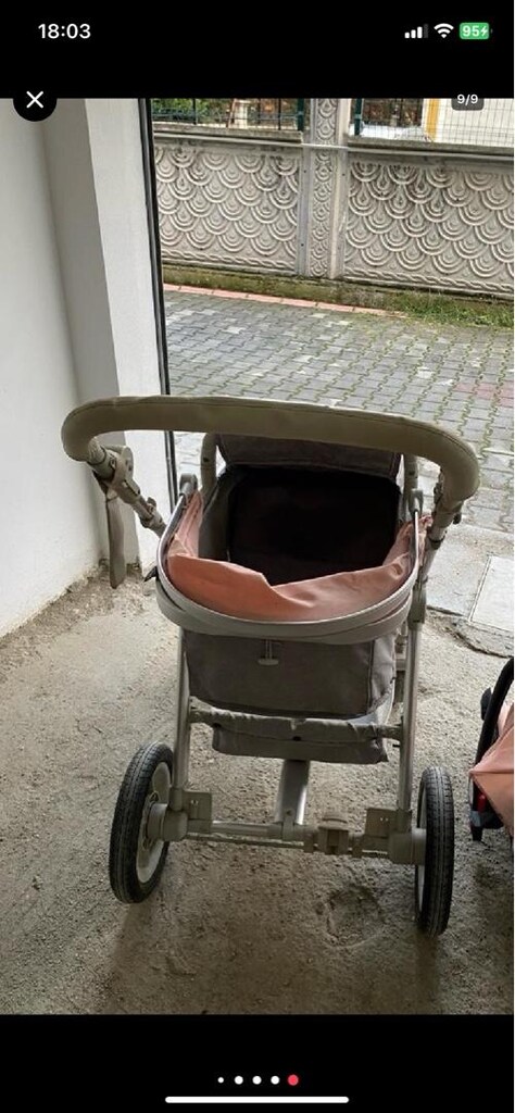 babyplus pembe bebek arabası - 5