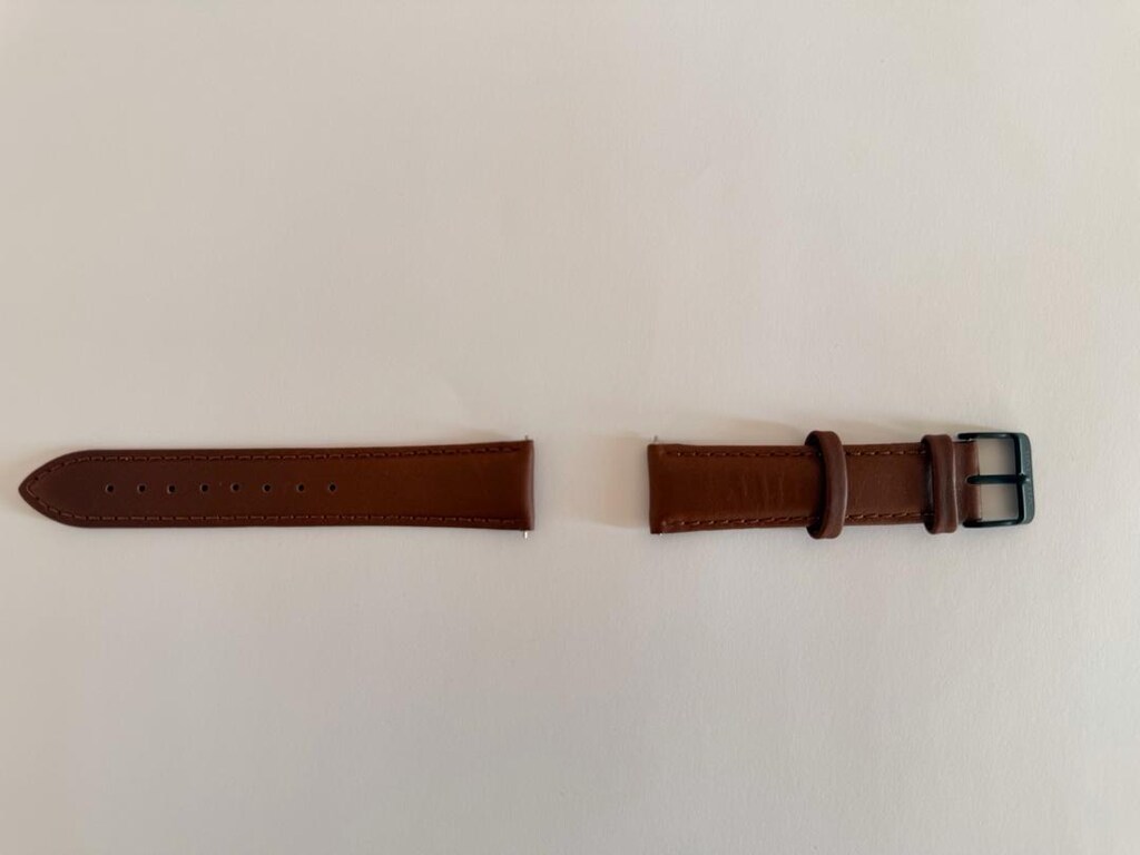 Yeni Kahverengi Deri Saat Kordonu 20 mm Gerçek deri - 6