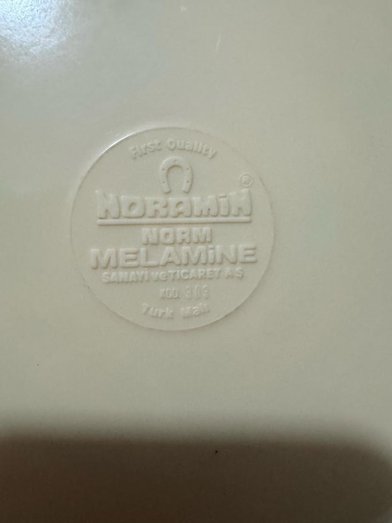 Nostaljik Noramin Norm Melamin Tabak Takımı ve Kapaklı Kase Tereyağlık - 8