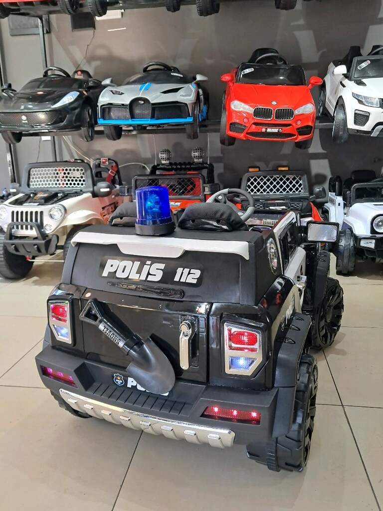 12v dev polis jip akülü araba - 4
