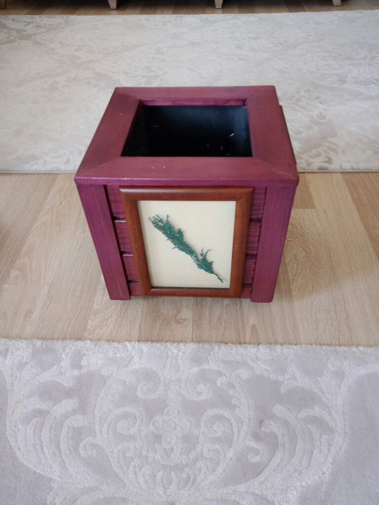 Ahşap Saksı dekorasyon süs 30*30 cm. - 11