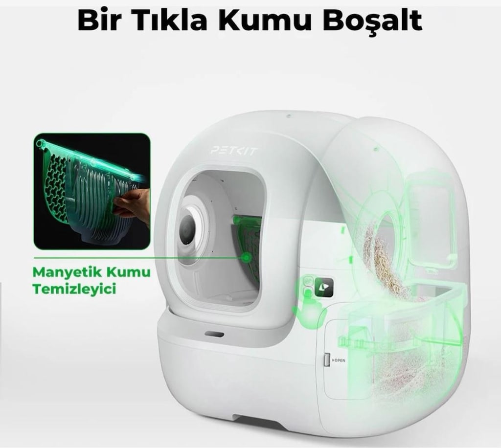Petkit Purobot Max Pro Akıllı Tam Otomatik Kedi Tuvaleti - 8