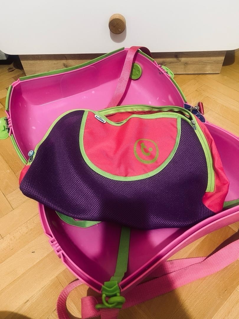 pembe trunki binilebilen çocuk valiz - 6