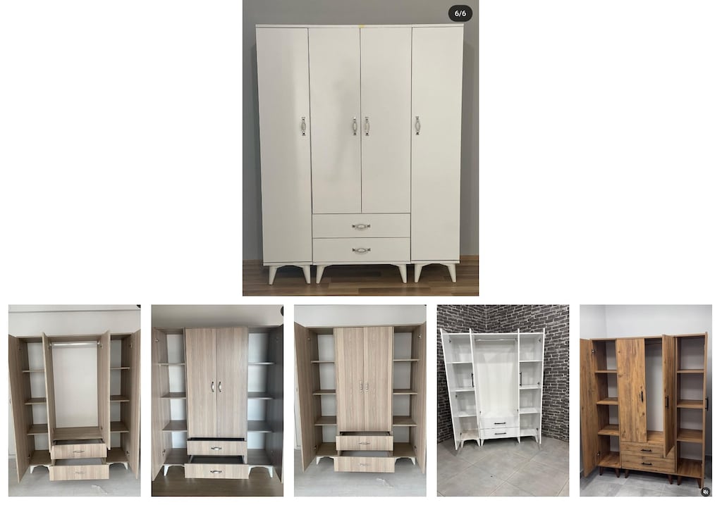 4 kapaklı elbise dolabı gljxpmbhxh - 6