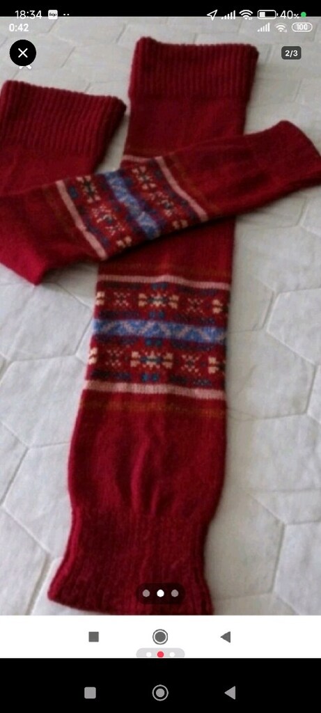 vintage örgü kolluk