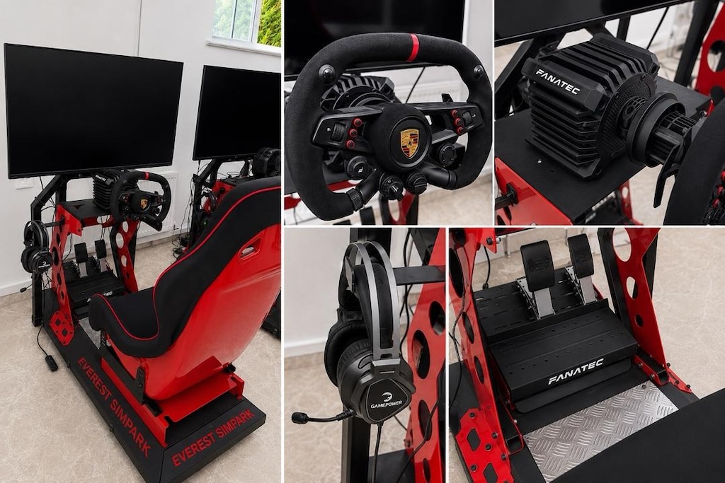 Fanatec Oyun Kokpiti Seti – PS5 + TV + Koltuk + Direksiyon | Komple /