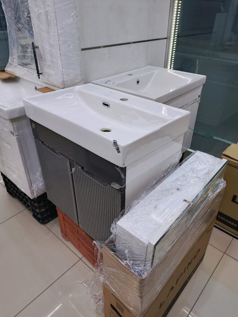60 cm mebran kapakli banyo dolabi - 3