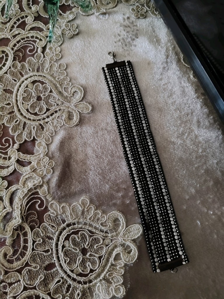 kumaş üzerine pul baskı bileklik - 5
