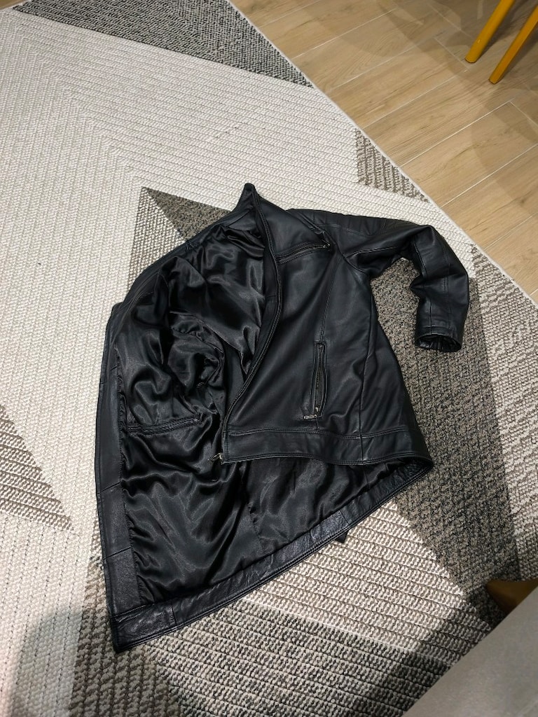 XL Beden Hakiki Deri Erkek Mont (Siyah) - Sorunsuz / Tertemiz - 6
